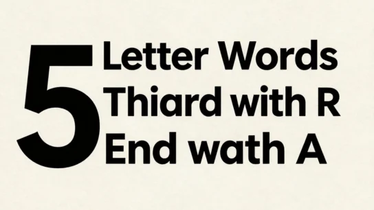 5 Letter Words That Start With R and End With A