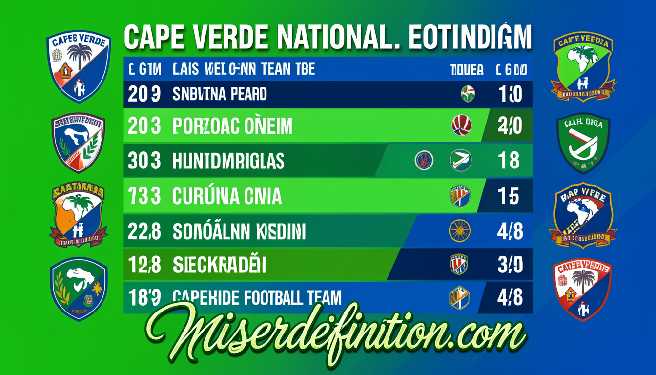 Cape Verde National Football Team Standings