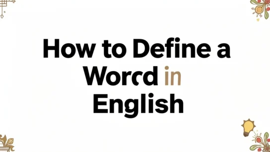 How to Define a Word in English