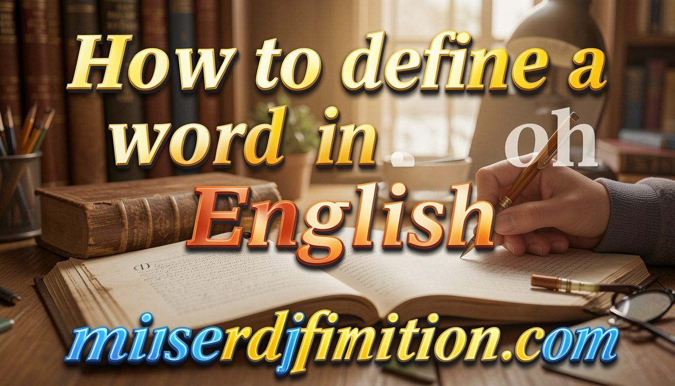 How to Define a Word in English