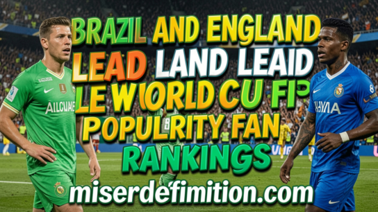 Brazil and England Lead World Cup Fan Popularity Rankings