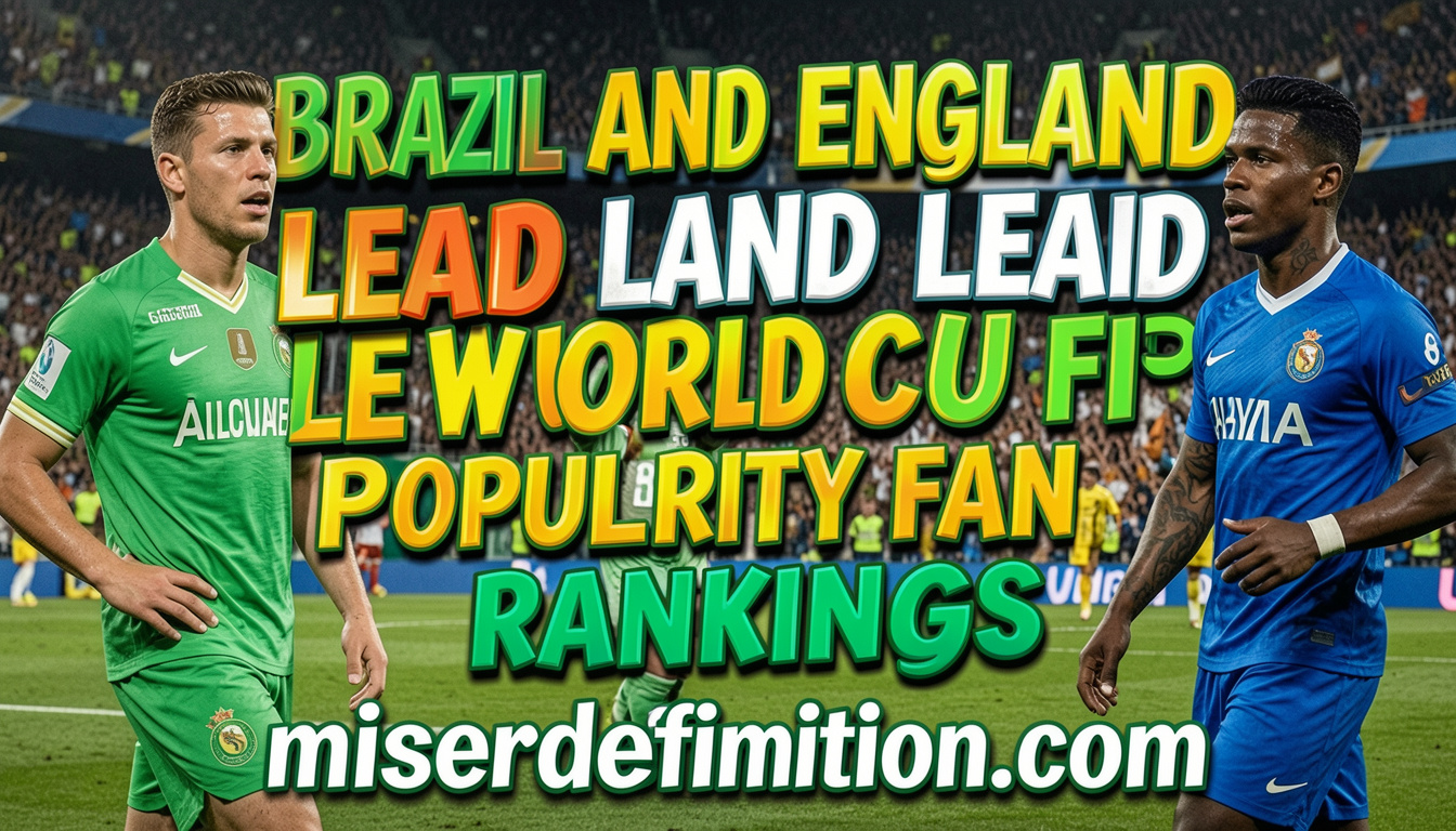 Brazil and England Lead World Cup Fan Popularity Rankings