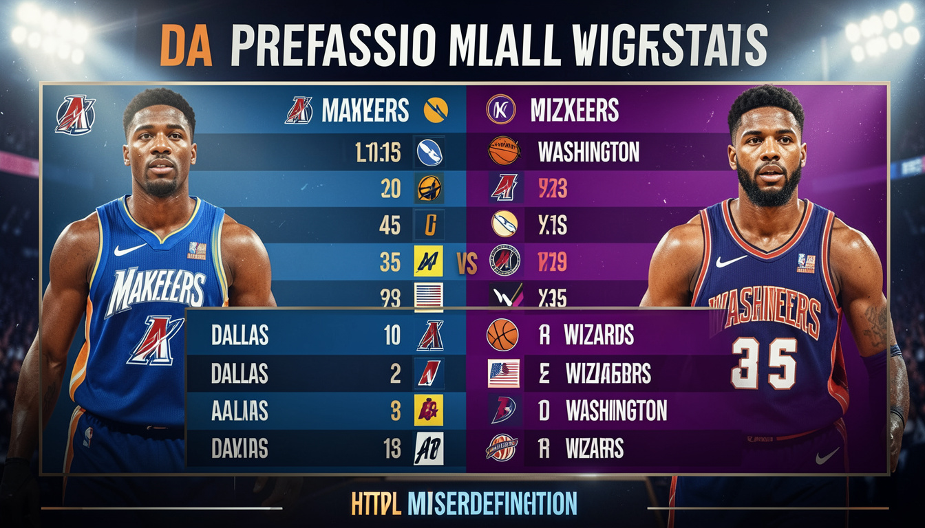 dallas mavericks vs washington wizards match player stats