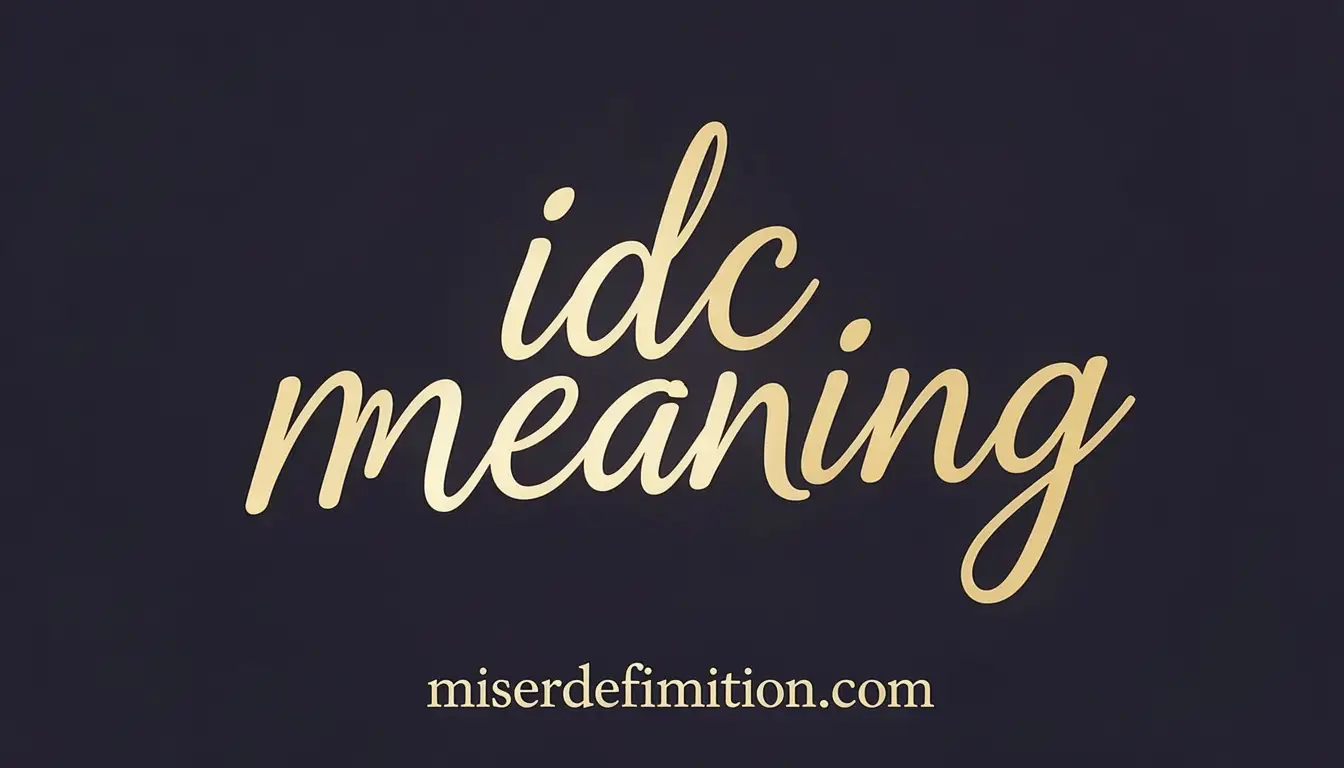 idc meaning