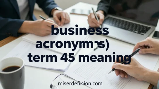 business acronyms term 45 meaning