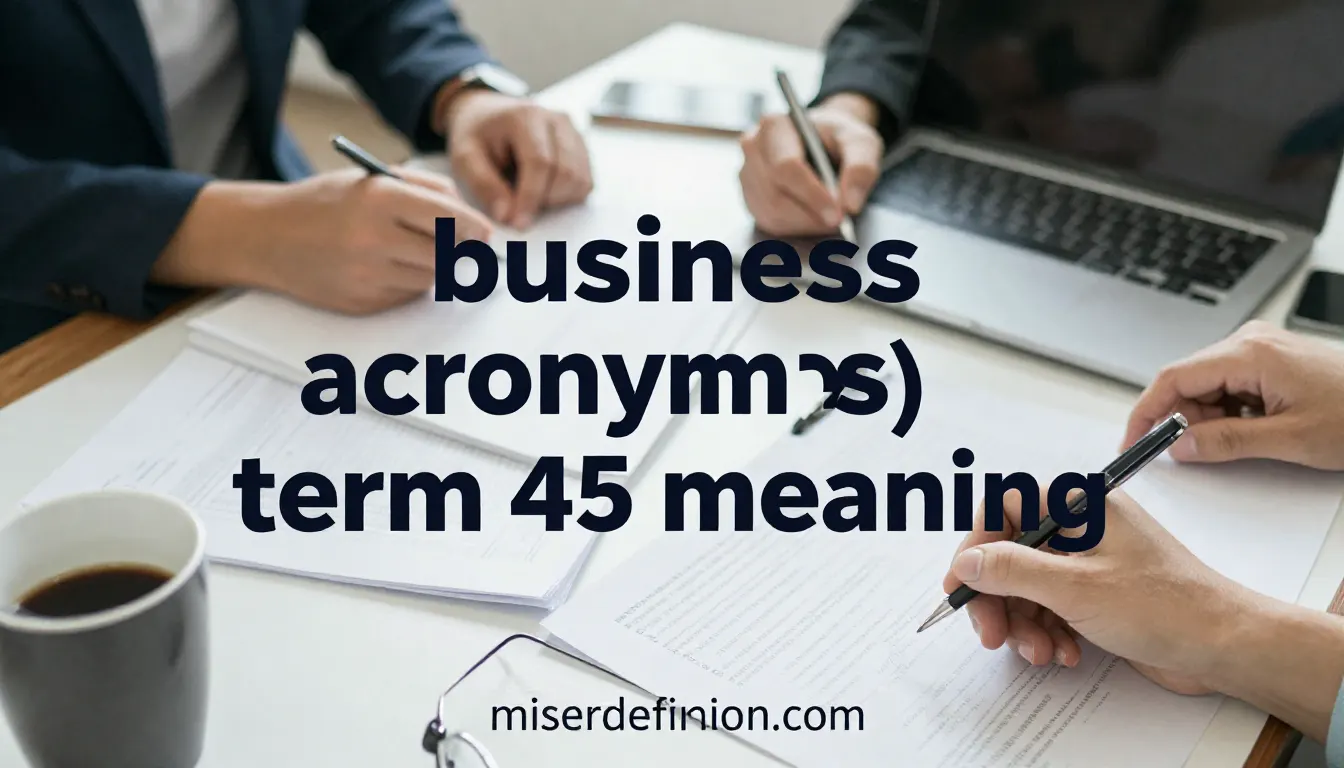 business acronyms term 45 meaning