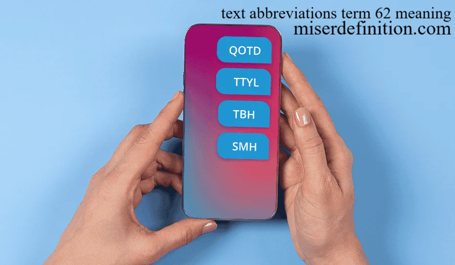 text abbreviations term 62 meaning