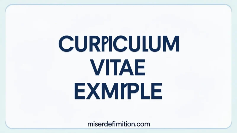 Curriculum Vitae Example: Build a Winning CV Today1